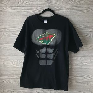 Minnesota Wild  Black & Grey Mens Tee